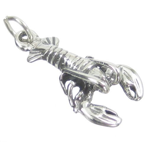 Lobster sterling silver charm .925 x 1 Lobsters Sea Animals charms