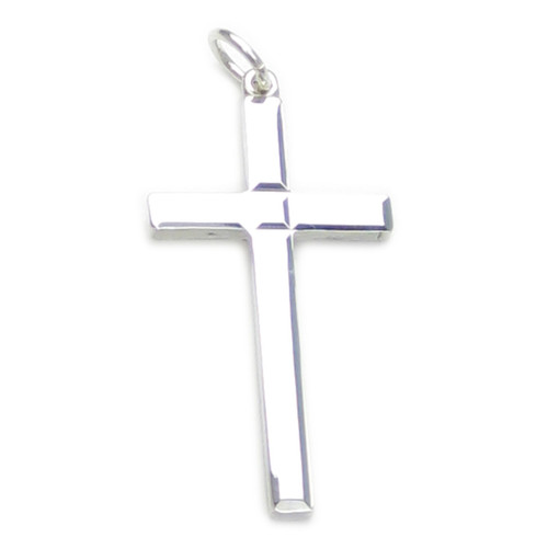 Cross sterling silver diamond cut pendant .925 Holy Crosses Jesus A1