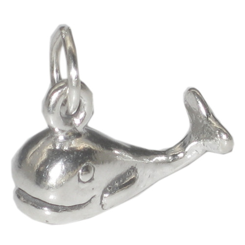 Whale sterling silver charm .925 Whales Wales charms A1