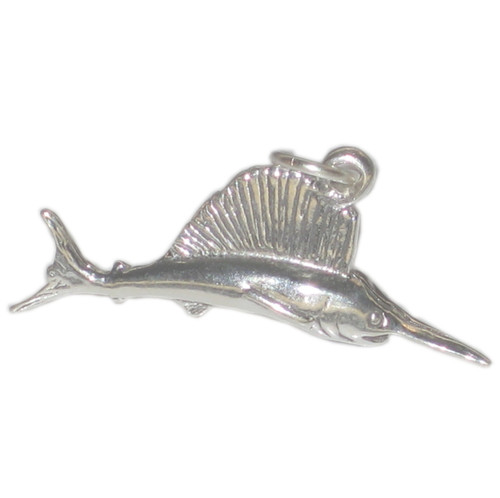 Sailfish Sail Fish sterling silver charm .925 Fast fishes charms