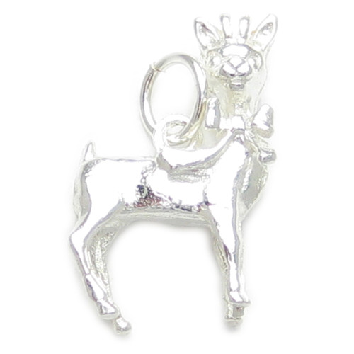 Deer sterling silver charm .925 x 1 Deers Fawns Baby Deer charms