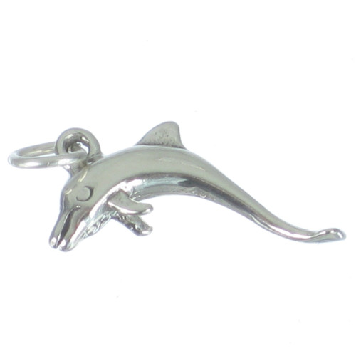Dolphin sterling silver charm .925 x 1 Dolphins charms D