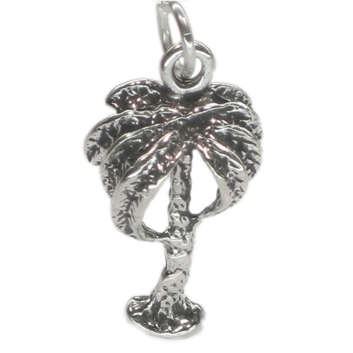 Palm tree sterling silver charm .925 Palms Trees holidays