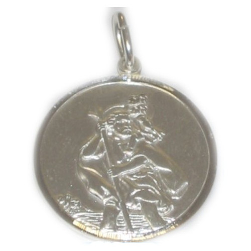 30mm Saint Christopher sterling silver pendant only .925 x 1 Travelling
