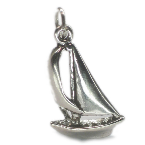 Sailing Boat Yacht sterling silver charm .925 x 1 Sail boats and yachts