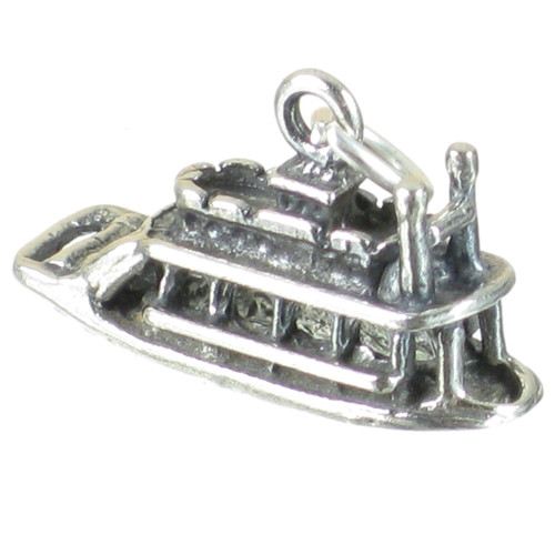 Riverboat sterling silver charm .925 x 1 Riverboats Boats charms