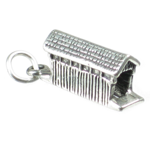 Covered Bridge sterling silver charm .925 x 1 Bridges charms