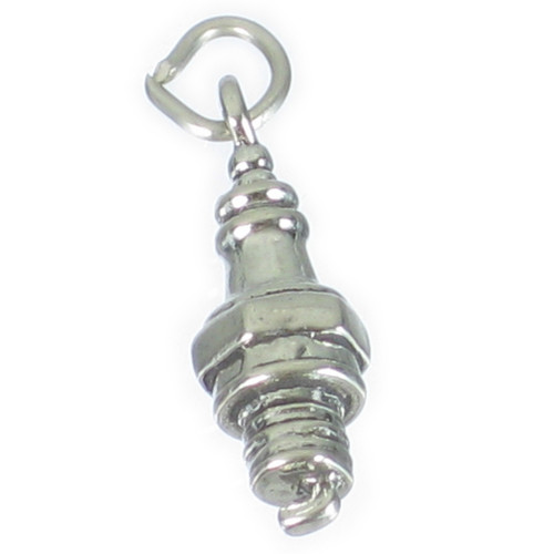Spark Plug sterling silver charm .925 x 1 cars parts car part charms