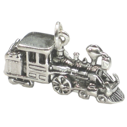 Locomotive Train sterling silver charm .925 x 1 Trains Railways charms