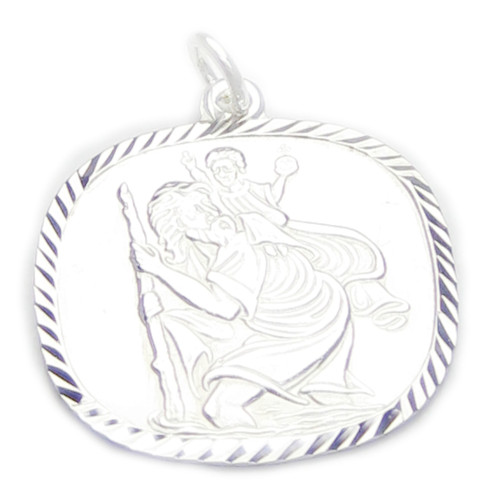 Saint Christopher sterling silver pendant only .925 x 1 travelling