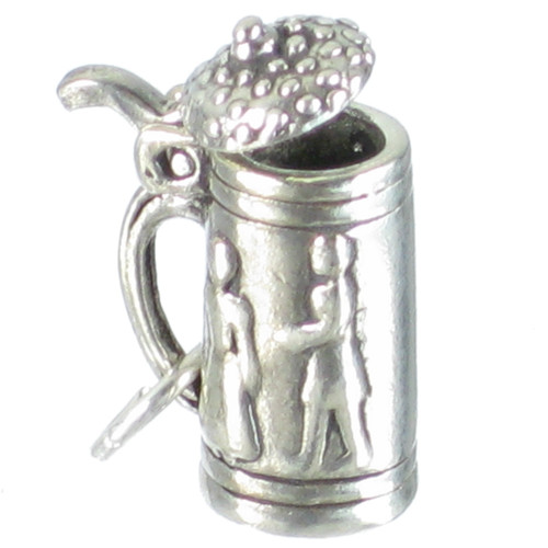 Beerstein sterling silver charm .925 x 1 Beer Stein drinking charms