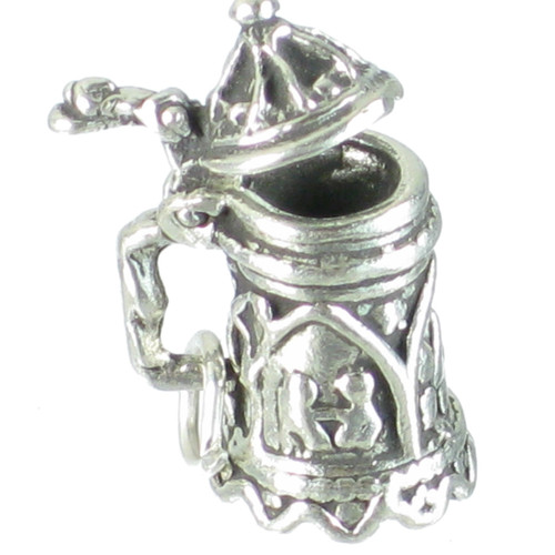 Beerstein sterling silver charm .925 x 1 Beer Stein drinking charms A1