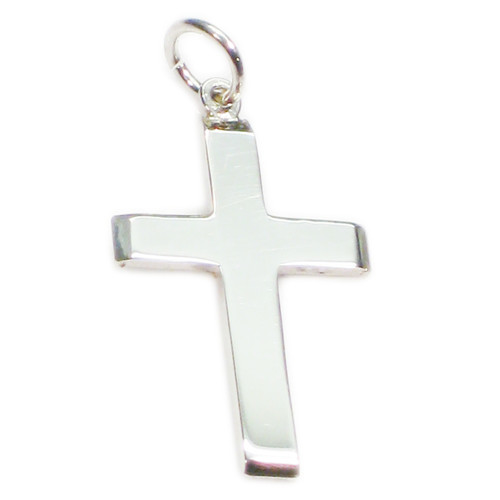 Cross - Crucifix sterling silver pendant Holy Jesus Christ .925 x 1 C