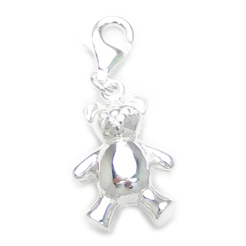 Teddy Bear sterling silver charm .925 x 1 Teddies Teddys Bears charms