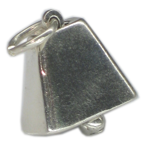 Old Looking Cowbell sterling silver charm .925 Cowbells Cow Bell charms