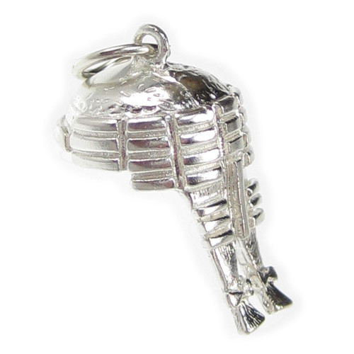 Barrister Wig sterling silver charm .925 x 1 Barristers wigs charms