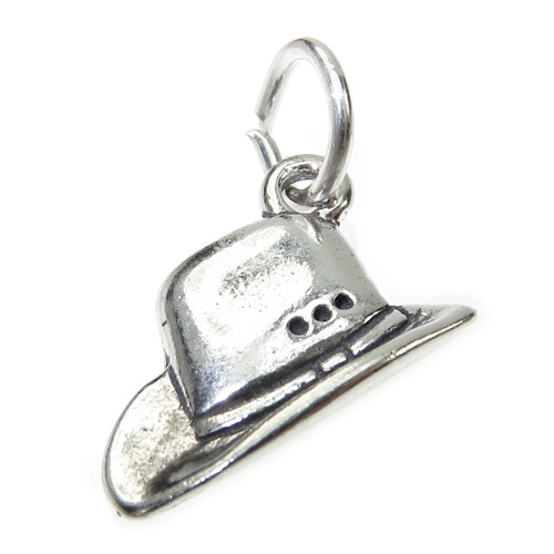 Cowboy Hat charm TINY 2D sterling silver .925 Cow Boys Girls