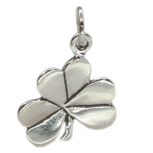 Shamrock Clover sterling silver charm .925 x1 Shamrocks and lucky charms