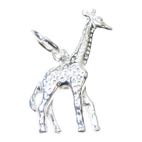 Giraffe sterling silver charm .925 Giraffes Saffari Charms