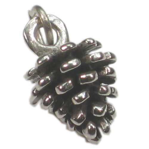 Pine Cone sterling silver charm .925 x 1 Pines Cones charms