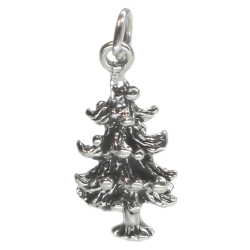 Pine Tree sterling silver charm .925 x 1 Pines Trees charms