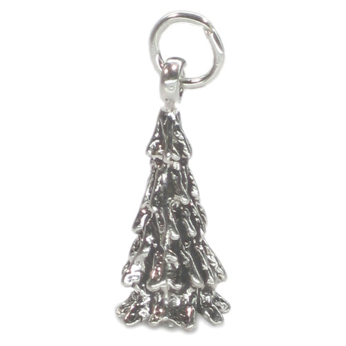 Pine Tree sterling silver charm .925 x 1 Pines Trees charms A1