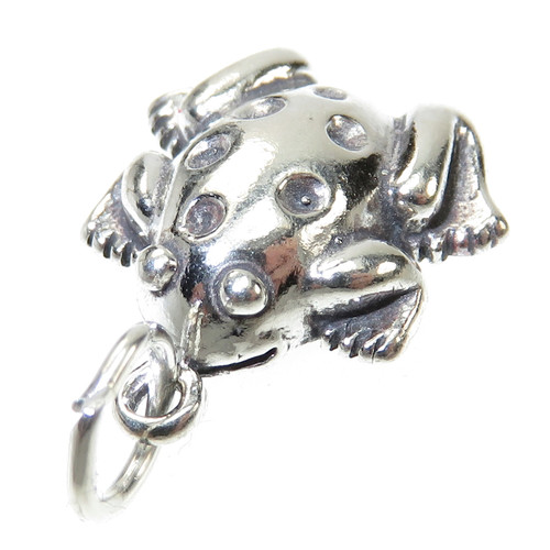 Frog sterling silver charm .925 x 1  Frogs and Reptiles charms