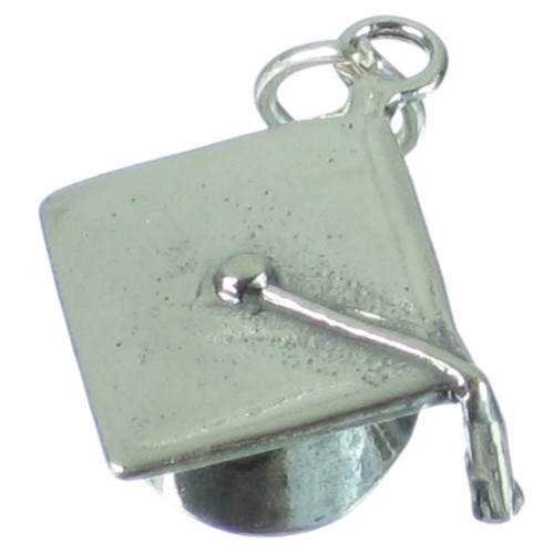 Mortarboard sterling silver charm .925 x 1 Mortar Board Graduation hats