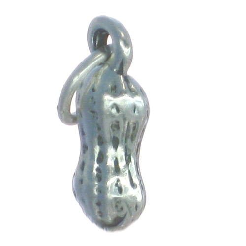 Peanut SMALL sterling silver charm .925 Monkey nuts Nut charms