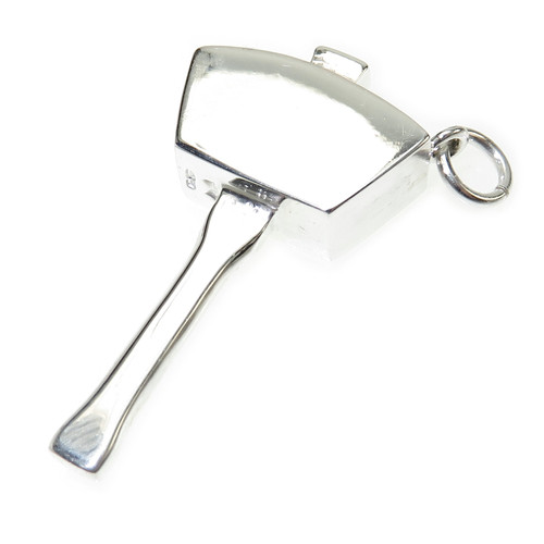 Mallet HEAVY sterling silver charm pendant .925 x1 Mallets Maletts charms FNC051