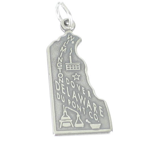 Delaware State sterlng silver charm .925 x1 US USA States America charms