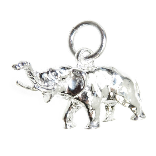 Elephant sterling silver charm .925 x 1 Elephants charms FNC031
