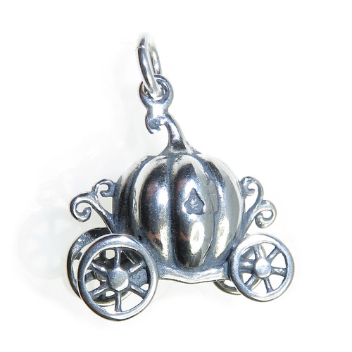 Pumpkin Carriage sterling silver charm .925 x 1 Fairy Tale charms