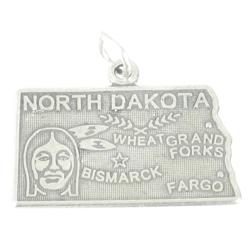 North Dakota State sterling silver charm .925 States America charms