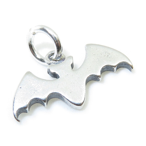 Flying Vampire Bat sterling silver charm .925 x 1 Haunted Bats Charms