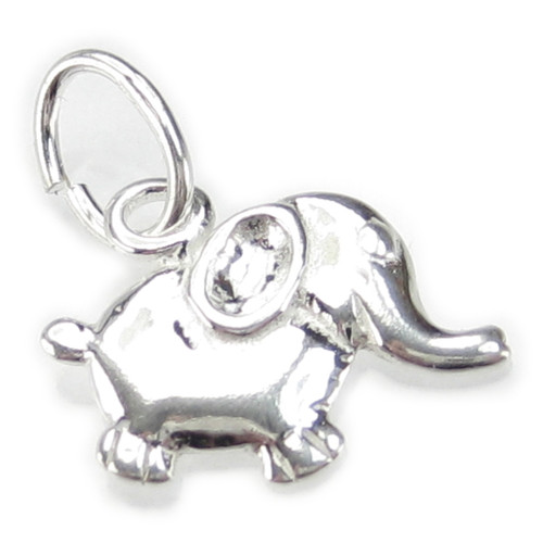 Elephant small sterling silver charm .925 x 1 Elephants charms A