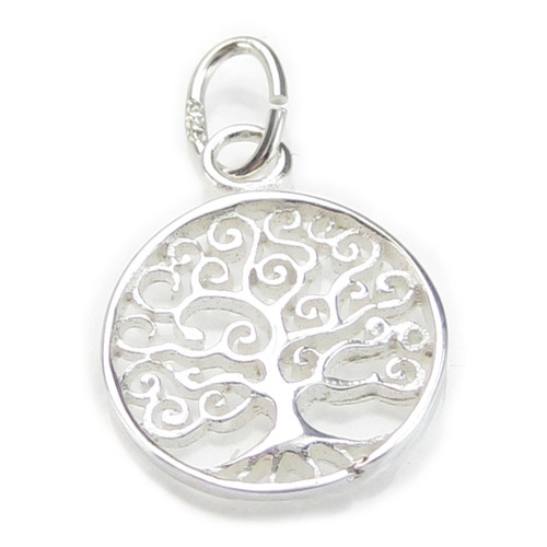 Tree of life tiny sterling silver charm .925 Trees charms