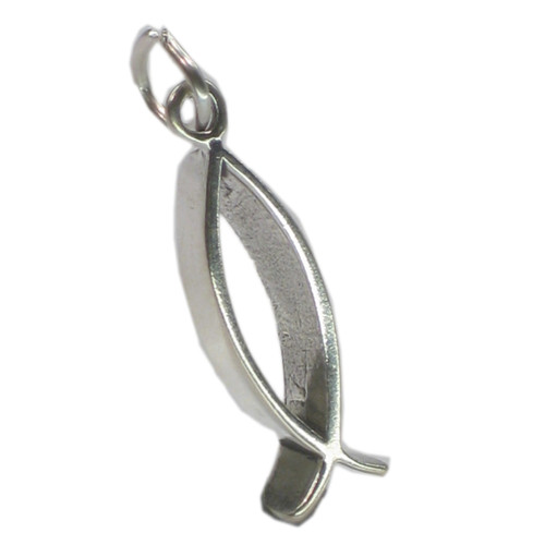 Christian Fish sterling silver charm .925 x 1 Holy Christ Fishes charms C