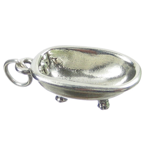 Bath Tub sterling silver charm .925 x 1 Baths Bathing relaxing charms