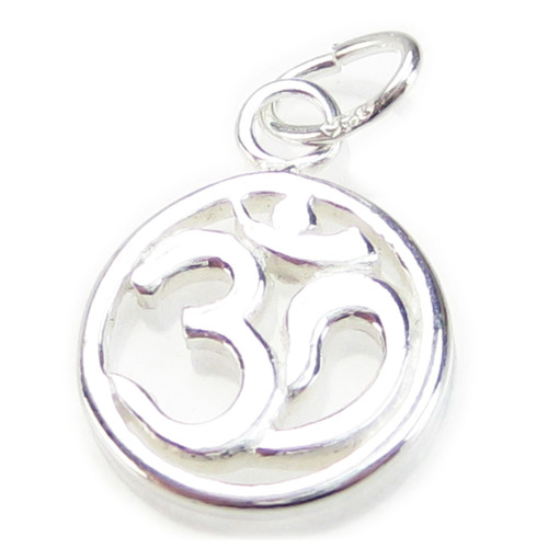 Ohm Om sterling silver charm .925 Holy Sacred Symbols charms