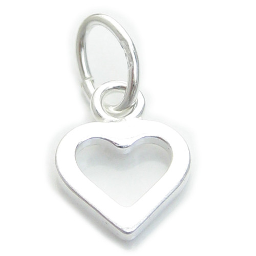 Tiny Heart sterling silver charm .925 x 1 Hearts and Love charms