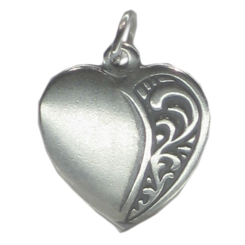 Heart sterling silver charm pendant x 1 .925 Love Hearts charms