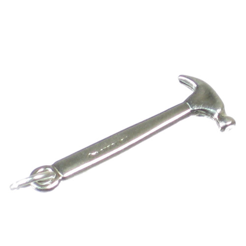 Hammer sterling silver charm .925 x 1 Tools Claw Hammers charms A
