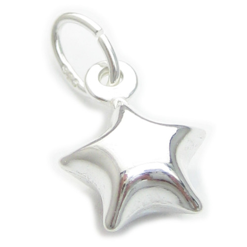 Star small hollow sterling silver charm .925 x 1 Stars Special charms