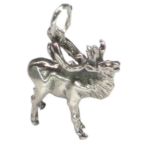 Elk sterling silver charm .925 x 1 Elks and Moose charms A1