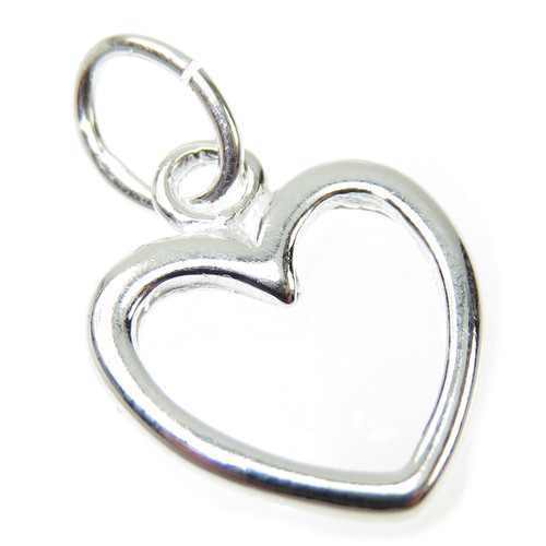 10mm small Heart sterling silver charm .925 x 1 Hearts and Love charms