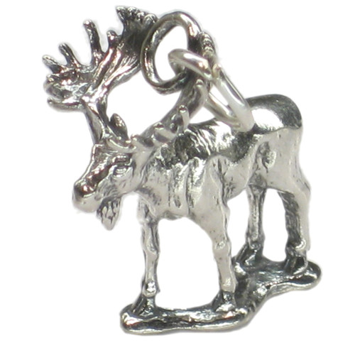 Moose sterling silver charm .925 x 1 Mooses and Elks charms