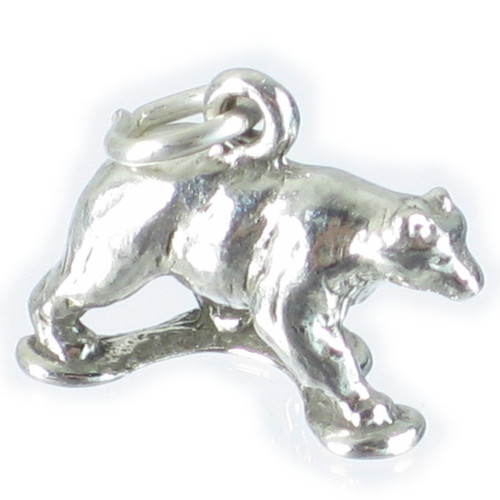 Black Bear sterling silver charm .925 x 1 Bears charms