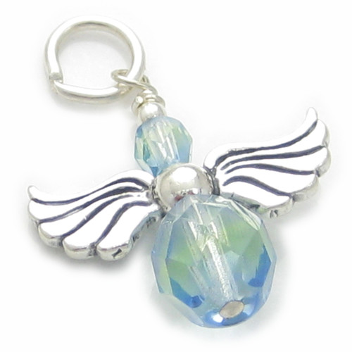 Angel sterling silver charm .925 x 1 Angels Protection charms -SP