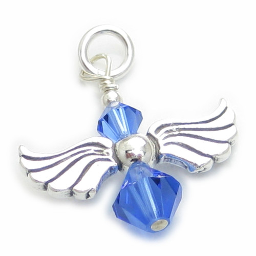 Angel sterling silver charm .925 Angels Protection charms -SAP